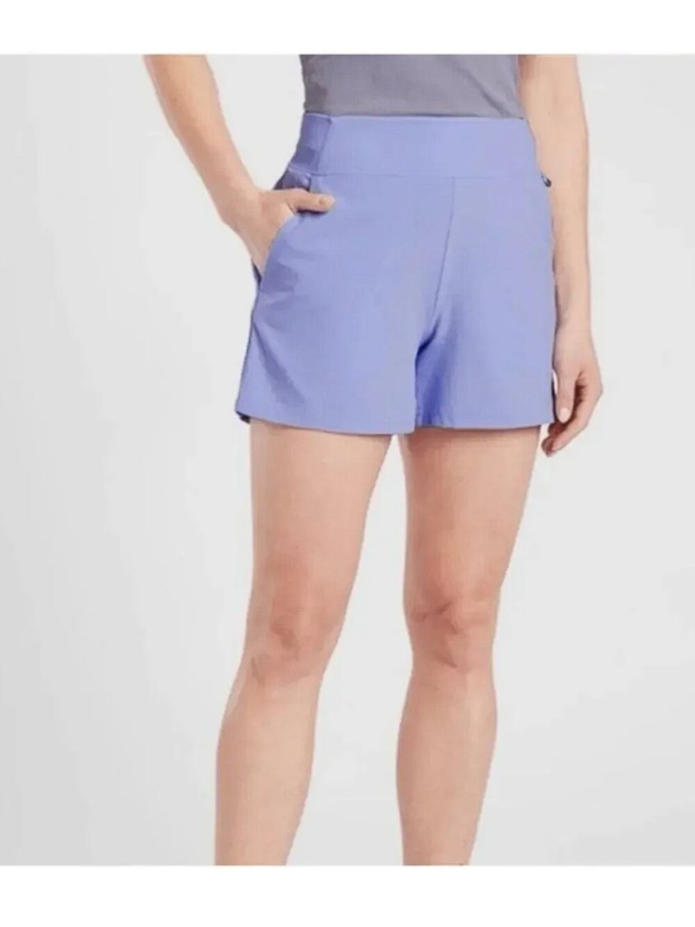 Athleta Brooklyn Short in Victorian Periwinkle Size 18 Pockets NWOT!